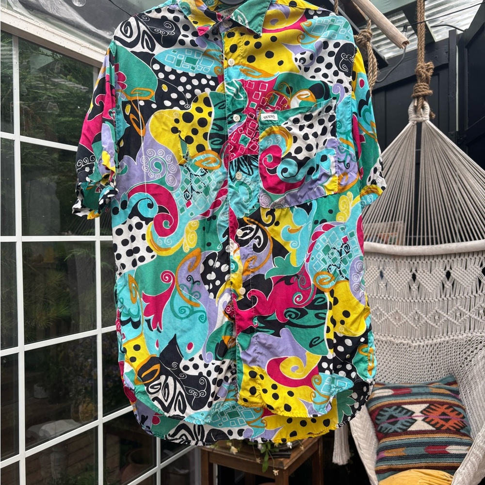 Guess Multicolor Abstract Shirt